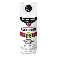 Rust-Oleum Stops Rust 5-in-1 Spray Paint, Satin White, 12 oz Aerosol Can