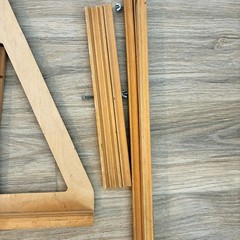 Vtg Anco Bilt Portable Tabletop Easels Set of 2 Wood Stand Artist Display MCM