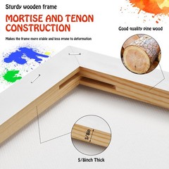 Stretched Canvas for Painting – 8×10 Inch/20 20 Pack – Inches, whitre