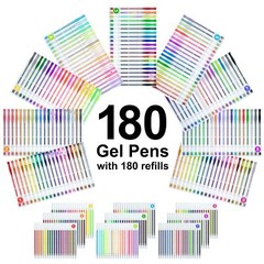 Shuttle Art 360 Pack Gel Pens Set, 180 Colors Pen 360 Piece 360