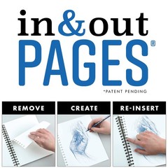 9×12 Inch Acrylic Paper Pad with In Out Pages 140 lb 24 White Sheets