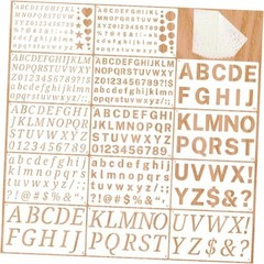 1/2, 3/4, 1, 2 Inch Letter Stencils for Painting, 14 Pack Reusable Plastic