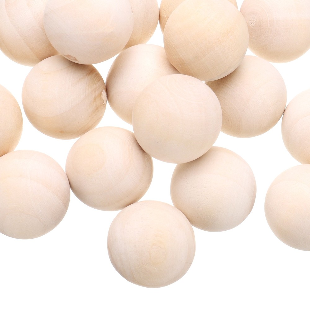 10 Pcs Wooden Round Balls 1″ (25mm) Mini Round Craft Balls for DIY Project