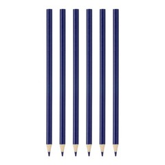 6Pcs Blue Colored Pencils Set for Artists Art Painting