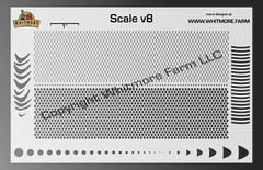 Scale v8 Mesh Fishing Lure Airbrush Stencil – Mylar Reusable