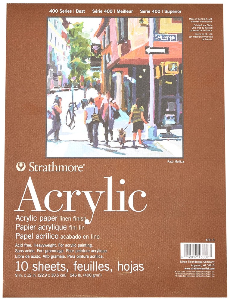 Acrylic Paper Pad 9″X12″-10 Sheets -430900