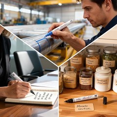Oil-Based Fine Tip Paint Marker Pen – 5 Colors 0.9mm Fine Nib Permanent Markers,