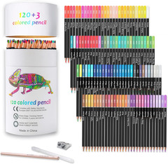 Premium Colored Pencils,Set of 120 Colors,Artists Soft Core with Vibrant Color,I
