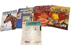 Walter T. Foster Lot 5 Vintage Draw Horses Textures Of Animals & Oils and Others