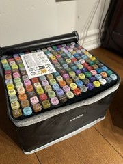 Colors Dual Tips Alcohol Art Markers Set 168 Pcs Brush and Chisel