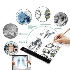 Ultra-Thin Portable A4 LED A4 (13*8.5 inch) light pad + 100pcs Tracing Paper
