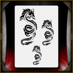 Dragon 1 Airbrush Stencil Template Airsick