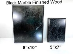 8″x10 & 5″x7″ Black Marble Finished Wood Plaque Boards for Making Custom Awards
