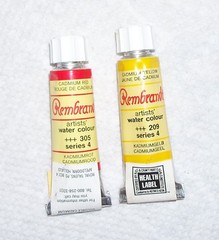 Lot B of 2 Rembrandt Watercolor Paints Asst Colors 5ml Tube Pro Quality VTG NOS