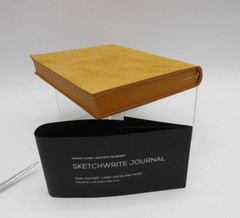 Sketch Write Sketchbook and Journal Leather Cover 4X6″ Graphic Image SUEDE