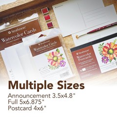 400 Series Watercolor Cards, Cold Press, Announcement Size, 3.5×4.875 inches,…
