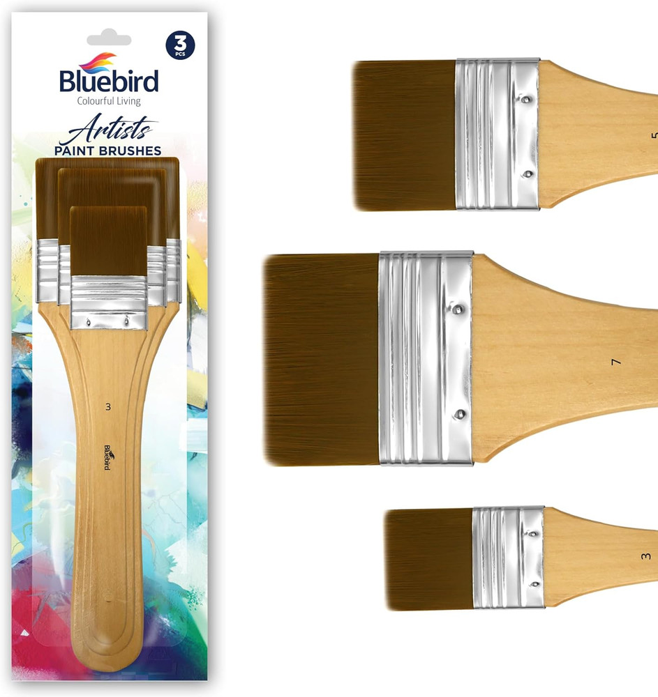 Premium Paint Brushes for Gesso, Glues, Varnishes & Stains, Pack of …