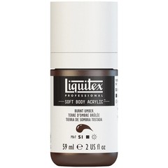 Professional Soft Body Acrylic Paint 59ml 2-oz Bottle Burnt Umber