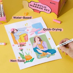 Arrtx 120 Colors Markers Paint Pens, Acrylic Paint Pens for Artists Adults Co…
