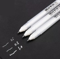 3x Sakura Gelly Roll Classic White Gel Pen Sets-9 Total Pens – 0.5mm 0.8mm 1.0mm