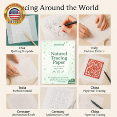Natural Tracing Paper, 8.5X11 Inch, 50 Sheets, 60 GSM, Transparent Drawing Paper