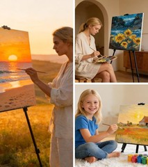 Portable Adjustable Art Artist Easel Stand Tripod 17 to 63 Inch Black Display