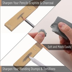 14-Pack Art Blending Stumps Set with Eraser & Sharpener for Artists