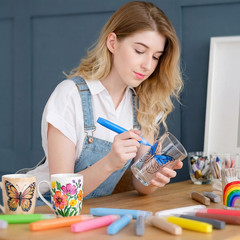 72 Pcs Suncatcher Paint Pens, 10Ml Stained Glass Paint Kit Window Markers Bulk W