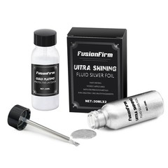 FusionFirm Liquid Leaf Paint – Alcohol-Based 1 Fl Oz (Pack of 1), Silver
