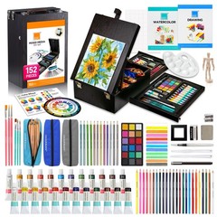 COLOUR BLOCK 152 pc Wooden Easel Mixed Media Art Supplies – Artist Painting and