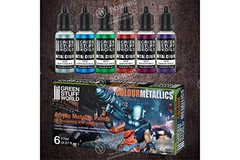 Green Stuff World Colour Metallics Paint Set 6 x 17ml – 9912