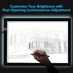 A4 Light Pad for Tracing & Weeding Vinyl, LED Copy Board Light Tracing Box Ultra