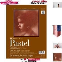 24 Sheets of Acid-Free 400 Series Pastel Paper, 9×12, Smooth Finish Assortment