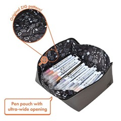 Kuretake ZIG Real Brush + MANGAKA: 39-Color Deluxe Kit with Pouch
