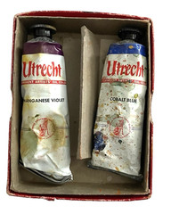 UTRECHT Oil Paint Lot-2 Pliable 37cc Tubes FINE ART Cobalt Blue Manganese Violet