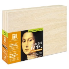 Unprimed Basswood Artist Painting Panel 11/2 Inch Cradled Profile 5×7 Inch