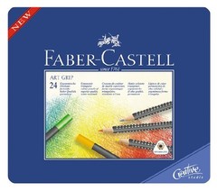 Faber-Castell art grip oil-based colored pencils 24 color set canned 114324 Ja