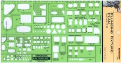 Berol Rapidesign Template – Plumbing Fixture – Plan View – R-26