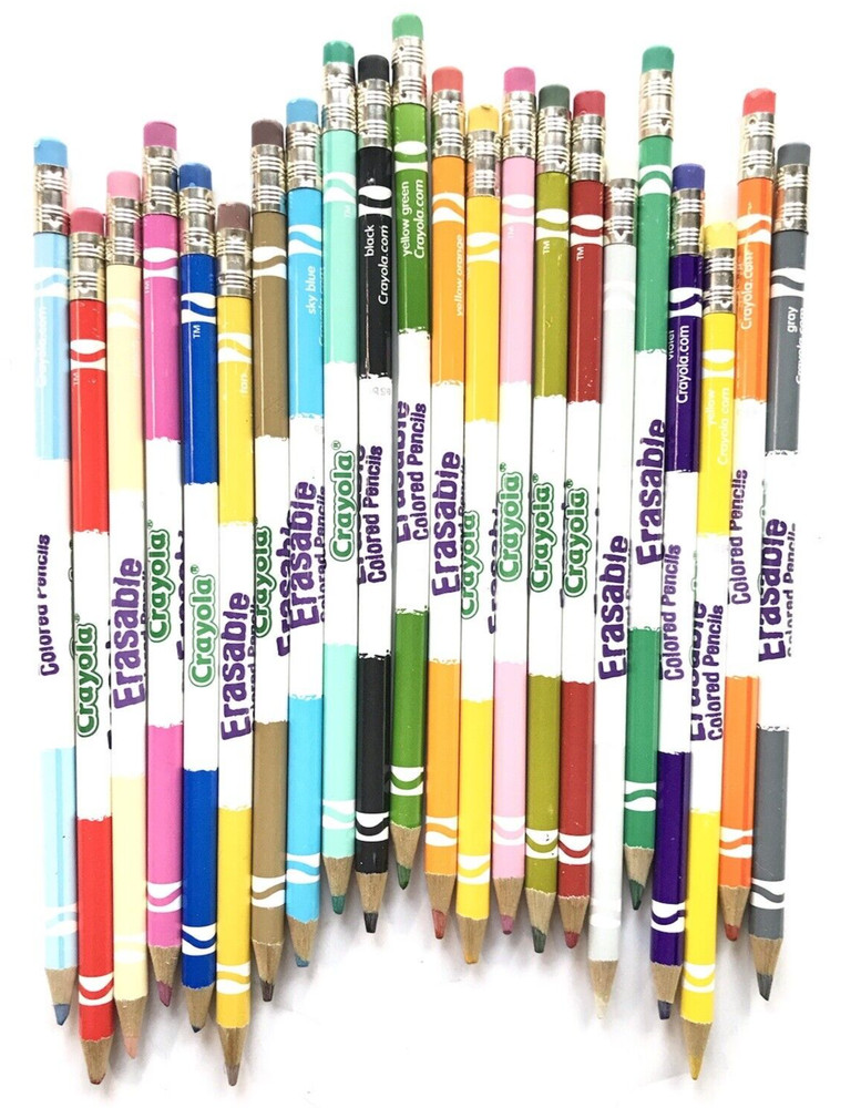 Set of 22 Crayola Erasable Color Pencils for Color or Crafting