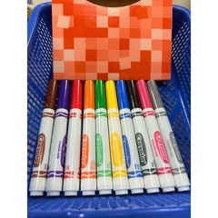 3-PACK Crayola Washable Markers – 10 Classic Colors – Non-Toxic – School Bundle