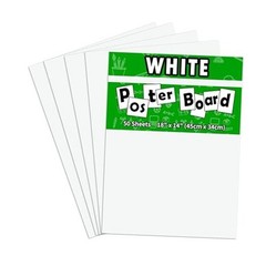 50Pcs White Poster Board,14×18 White Poster Paper Blank Graphic 14*18 50PC