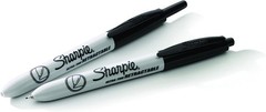 Retractable Black Permanent Markers, Ultra Fine Point, 12 Count for Creative Use