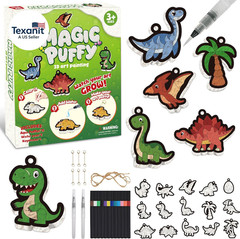 Magic Foam Texture Painting Kit – Dinosaur Theme 3D Art Puffy Paint Kit,15 Mess-