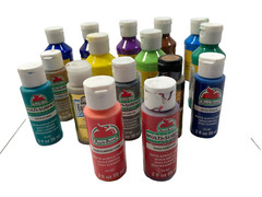 Apple Barrel & RichArt Acryology Acrylic Craft Paint Lot Of 16