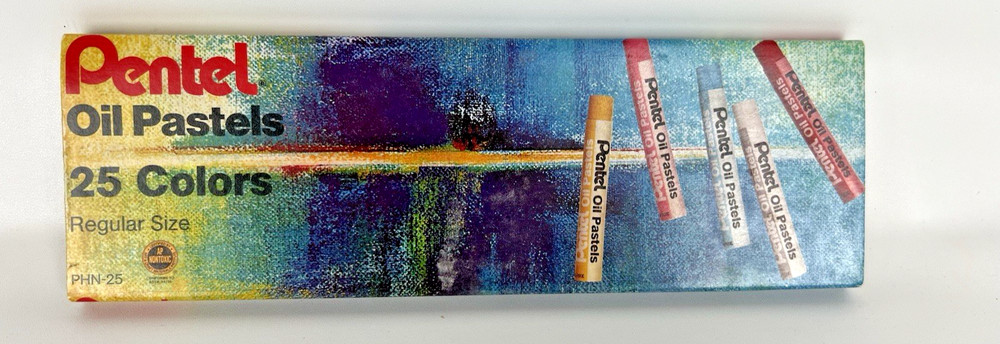 Vintage Pentel Oil Pastel 25 Colors Reg Size New Old Stock Original Box PHN25