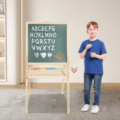 Wood Color Floor Standing Art Easel Easel for Kids Adjustable Standing Art Easel