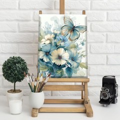 Framed Paint by Numbers Kit for Adults – Butterfly DIY Adult Paint by Number Ki,