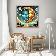 Sun and Moon Diamond Art Kits for Adults- 5D Diamond Painting Kits for Adults Be