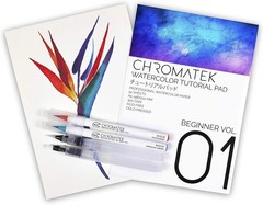 30 Watercolor Brush Pens Set | Tutorial Pad & Video Series