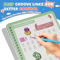 Magic Grooved Writing Books for Kids Ages 3-8 – Reusable Handwriting Practice…